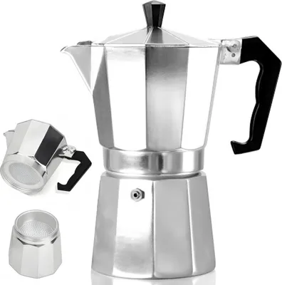 Zdjęcie produktu dla Kawiarka zaparzacz do kawy aluminiowy GAZ CERAMIKA 600 ml
