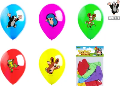 Produktbild von Aufblasbarer Ball 30 cm Maulwurf + Freunde – 5er-Set, 5 Designs