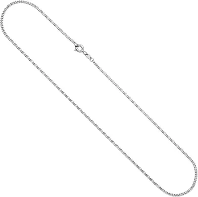 Produktbild von 1,7 mm Kette Panzerkette aus 333 Gold Weißgold Halskette Halsschmuck, 42cm
