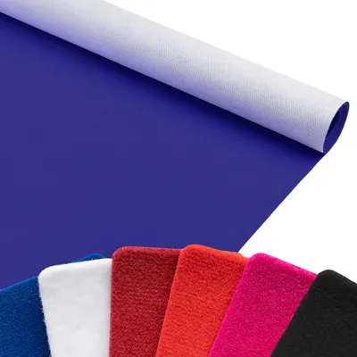 Produktbild von Primaflor Eventteppich SALSA - Blau - 2,00m x 1,50m - Meterware - Viele Farben - Schwer Entflammbarer Messeteppich, Rutschfester Hochzeichtsläufer, Läufer für Hochzeiten