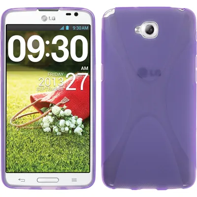 Produktbild von PhoneNatic Case kompatibel mit LG G Pro Lite - lila Silikon Hülle X-Style + 2 Schutzfolien