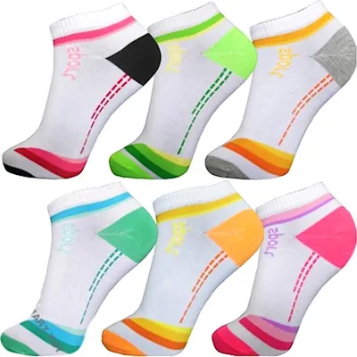 Produktbild von 6 Paar Damen Sport Socken Sneaker Füsslinge weiß Gr. 35-38