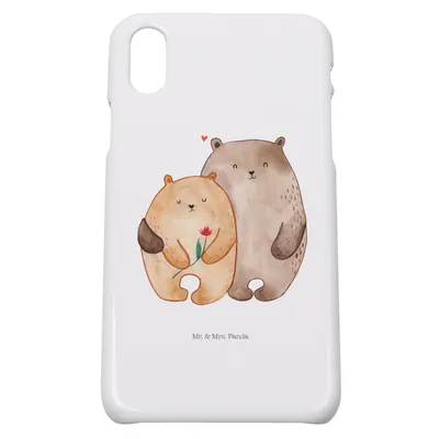 Produktbild von Mr. & Mrs. Panda Iphone 10 Handyhülle Bären Liebe - Weiß - Geschenk, Hochzeitstag, Handy, Cover, Blume, Kuscheln, Freundin, Bär, Verliebt, Hülle, X, Verknallt, Freund