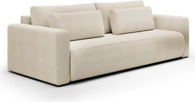Produktbild von Erbezzo - Schlafsofa 2 Plätze, 240x105 cm Cremeweiß, Stauraum