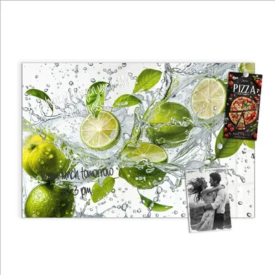 Produktbild von Magnettafel 60x40cm Pinnwand Whiteboard beschreibbar - Zitrusfrucht Spritzer