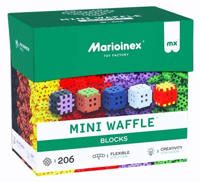 Zdjęcie produktu dla Marioinex Mini Waffle Blocks 206 el. Zestaw konstrukcyjny 3+