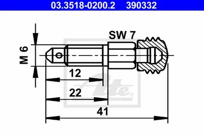 Produktbild von ATE Entlüftungsschraube 03.3518-0200.2 22,0mm