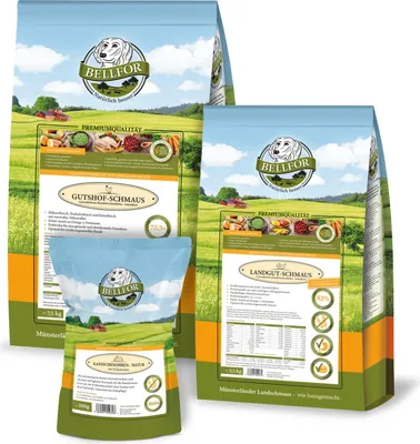 Produktbild von Bellfor Sparset Nr. 2 - Gutshof-Schmaus 7,5kg + Landgut-Schmaus 2,5kg + Kaninchenohren 200g - 10.20 kg
