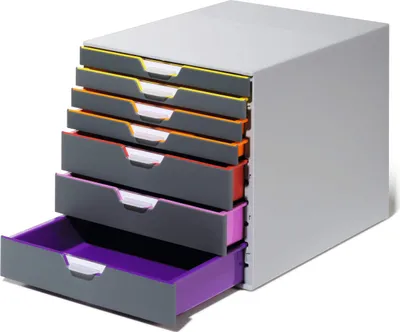 Produktbild von DURABLE Schubladenbox VARICOLOR® 7, 760727 mehrfarbig