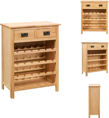 Produktbild von vidaXL Weinschrank 72x32x90 cm Massivholz Eiche - Weinregale