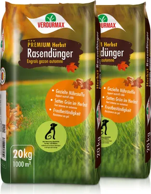Produktbild von 2 x 20 kg VERDURMAX® Herbst Rasendünger