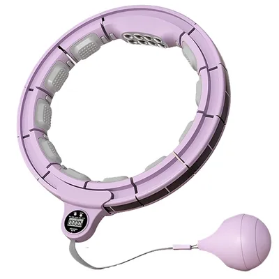 Produktbild von Hula-Hoop-Reifen Smart Hula Hoop Reifen Erwachsene mit Gewicht Kugel Zähler, Geeignet für Taillenumfang 60-120cm, lila