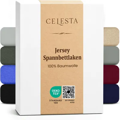 Imagen del producto de DXHome, sábanas bajeras, 160 x 200 cm, 100% algodón, certificadas por , tipo jersey, 160 x 200 cm, aptas para colchones de hasta 30 cm de altura, para camas con somier, color blanco