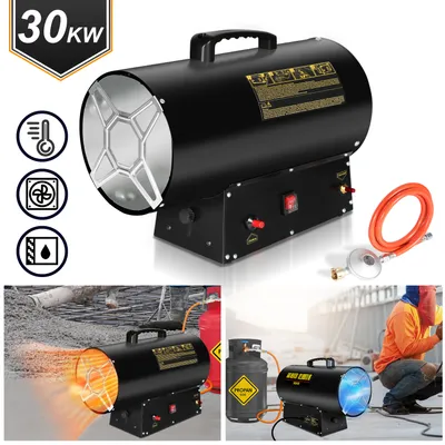 Produktbild von Clanmacy Gasheizgebläse Gasheizer Heizgerät  Heizlüfter Bauheizer 30kW Bautrockner, 15000 W, Überhitzungsschutz für 450㎡ Werkstätten, Straßenbrücken, Eisenbahnflughäfen Maschinenwartung Industrieanlagen