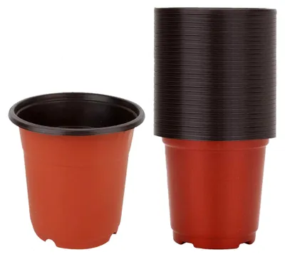 Produktbild von Blumentöpfe aus Kunststoff, 100 Stück, 10 cm, geeignet für Anzucht und Stecklinge