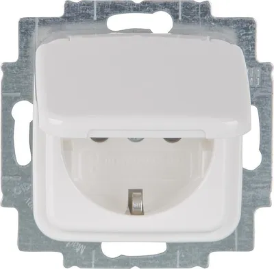 Immagine prodotto di Busch-Jaeger 20 EUKB-214 Presa di corrente con coperchio incernierato + protezione tattile avanzata Reflex SI bianco alpino