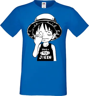 Produktbild von Herren T-Shirt Anime Manga One Manga Piece Anime 01 Luffy, Man L / Blau