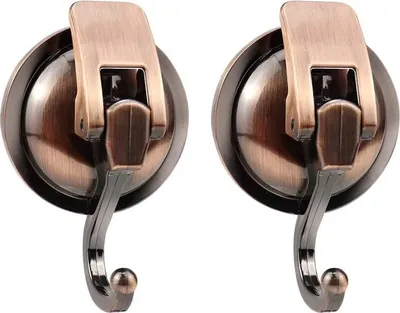 Produktbild von Starke Vakuum Saugnäpfe - 2 Stück Schwerlast-Haken für Küche, Badezimmer und Schlafzimmer