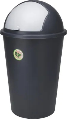 Produktbild von Famanu Abfallbehälter mit Schwingdeckel - 50L, Kunststoff, 90% Recycelt, Anthrazit
