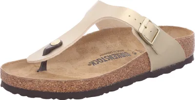 Produktbild von Birkenstock Gizeh Gold Normal Fußbett - Damen Hausschuhe - 1016108
