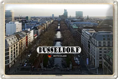 Produktbild von Blechschild Städte Düsseldorf Königsallee 30x20cm