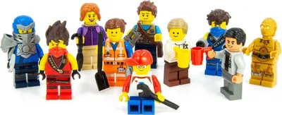 Produktbild von 10 gemischte LEGO Figuren mit Zubehör