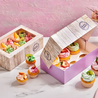 Produktbild von FunCakes Muffin- und Cupcake-Schachtel - Pure- 24x16x8cm 3er Set