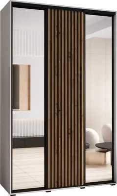 Produktbild von MEBLE KRYSPOL Sapporo 2 Schrank mit 3 Schiebetüren  - 205,2x150x45 cm - Weiß Artisan Schwarz