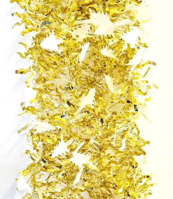 Produktbild von Lametta 5m Girlande Weihnachtsgirlande Christbaumschmuck Weihnachten Deko LMT8 Gold