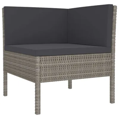 Immagine prodotto di Set Divani da Giardino 9 pz con Cuscini in Polyrattan Grigio