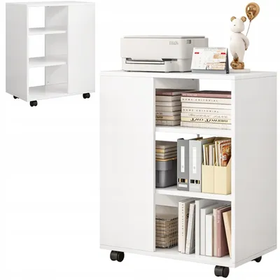 Zdjęcie produktu dla Stolik Szafka Stojąca Stojak Na Drukarkę Regał Półka Loft Nowoczesna 60x35x75 cm