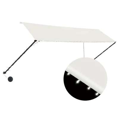 Immagine prodotto di vidaXL Tenda da sole retrattile con LED 350×150 cm Crema