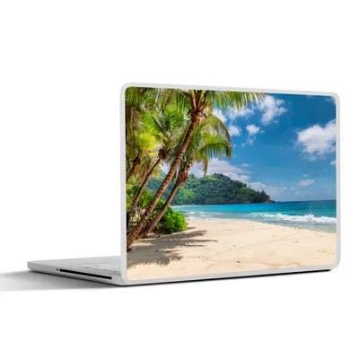Produktbild von MuchoWow® Laptop Aufkleber Sticker Cover Strand - Meer - Insel - Urlaub 25x18 cm - Laptop-Deko
