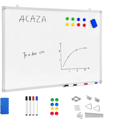 Zdjęcie produktu dla Tablica suchościeralna 70x100 cm, magnetyczna, aluminiowa rama, do biura