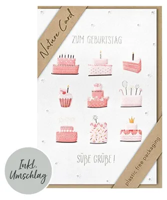 Produktbild von bsb - Karte zum Geburtstag - Nature Card - Nachhaltige Karten zum Geburtstag - G