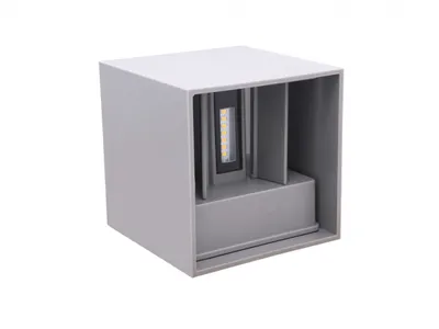 Productafbeelding van LED Wandlamp, grijs, IP54 - 2x3W - Kleurtemperatuur optioneel - Stralingshoek instelbaar