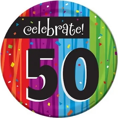 Produktbild von 50. Geburtstag 8 kleine Teller