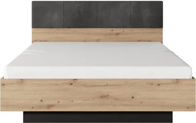 Obrázek produktu pro Manželská postel s úložným prostorem 160x200 REFORM - dub artisan / antracitová
