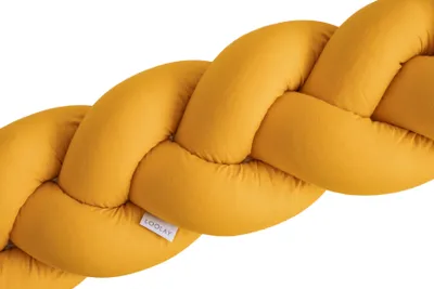 150 cm GELB Geflochtenes Kissen Zierkissen Dekokissen Bettschlange Bettumrandung Zugluftstopper