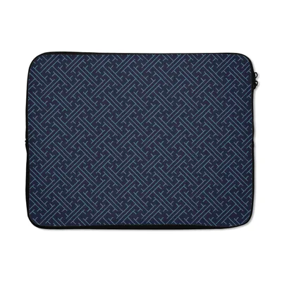 Produktbild von MuchoWow® Laptop Hülle 17 Zoll Laptoptasche Japanisch - Muster - Geometrie - Zipper - Schutzabdeckung