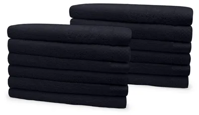 Produktbild von Eleganzzz Frottee-Badetuch 70x140cm – Schwarz  – 70x140  – 100% Baumwolle – 500 g/m²