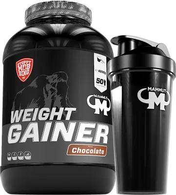 Produktbild von Mammut Nutrition - Weight Gainer 4500 g Dose - 50 Portionen + GRATIS Protein Shaker, Geschmack: Schoko