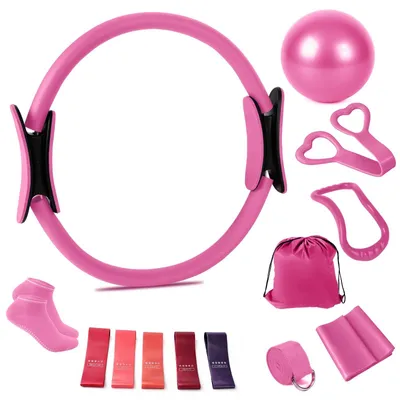 Immagine prodotto di Kit completo per Pilates da 13 pezzi, ideale per principianti, con palla da yoga e fasce elastiche