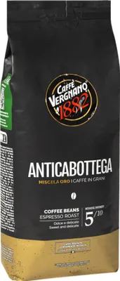 Zdjęcie produktu dla Caffè Vergnano Antica Botegga, 1 kg, Kawa, Średnie palona, 24 mies., Arabica, robusta, 1 szt.