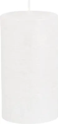 Obrázek produktu pro Svíčka válec rustikální METALIK Ø6x9 cm bílá