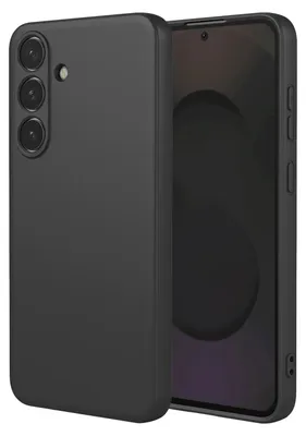 Productafbeelding van MobyDefend Hoesje - Geschikt voor Samsung Galaxy S25 FE / S26 FE  -  Matte Siliconen Backcover - Zwart