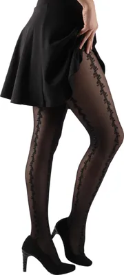 Produktbild von Giulia Strumpfhosen mit Muster gemustert MirellaN1 Schwarz S