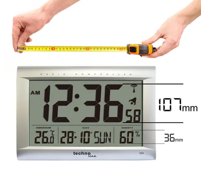 Produktbild von Technoline WS 8009, C Baby, 1,5V, Silber, 41 cm, 4,3 cm, 27 cm
