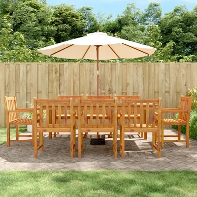 Produktbild von 2024 Moderne Gartenmöbelgarnituren 9-tlg. Garten-Essgruppe Massivholz Akazie 170418