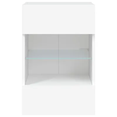 Produktbild von TV-Wandschränke mit LED-Leuchten 2 Stk. Weiß 40x30x60,5 cm 837079